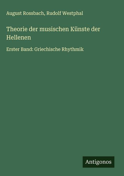 Produktbild: Theorie der musischen K&uuml;nste der Hellenen