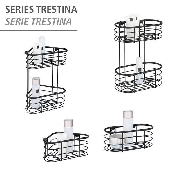 Produktbild: Edelstahl Wandablage Mod. Trestina Schwarz, hochwertiger Rostschutz