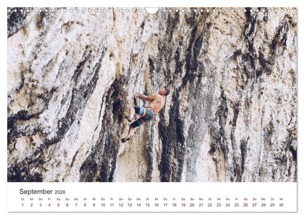 Produktbild: Klettern - Immer weiter hoch hinauf (Wandkalender 2026 DIN A3 quer), CALVENDO Monatskalender