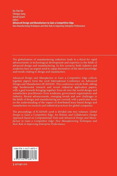 Produktbild: Advanced Design and Manufacture to Gain a Competitive Edge
