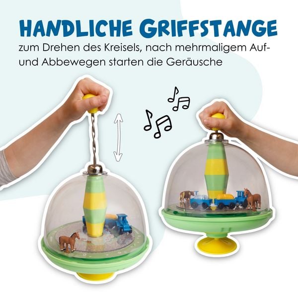 Produktbild: alldoro - Brummkreisel Bauernhof, interaktiver Kreisel