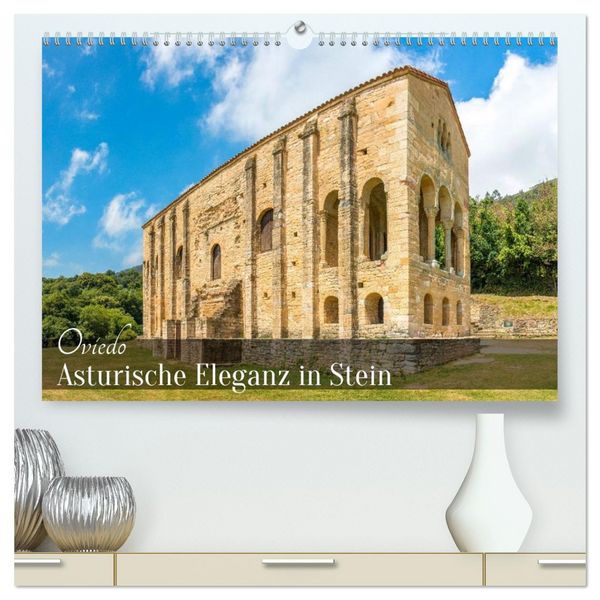 Produktbild: Oviedo - Asturische Eleganz in Stein (hochwertiger Premium Wandkalender 2026 DIN A2 quer), Kunstdruck in Hochglanz