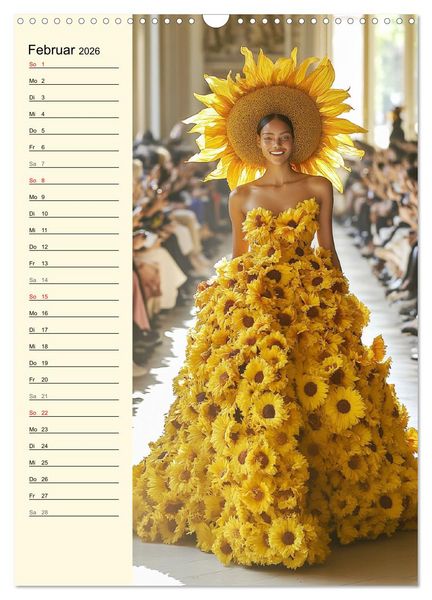 Produktbild: Bl&uuml;tenzauber. High Fashion auf dem Catwalk (Wandkalender 2026 DIN A3 hoch), CALVENDO Monatskalender