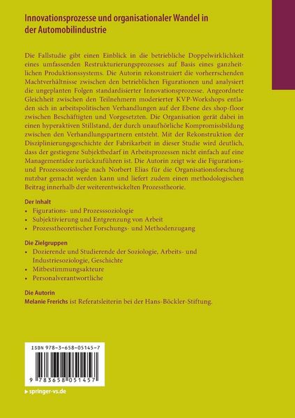 Produktbild: Innovationsprozesse und organisationaler Wandel in der Automobilindustrie