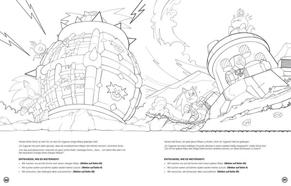 Produktbild: Sonic The Hedgehog: Das offizielle Abenteuer-Malbuch - Deine Entscheidungen, deine Geschichte!