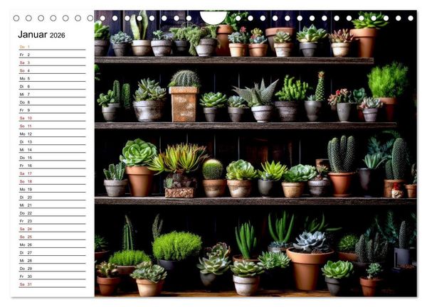Produktbild: Kaktuszauberland (Wandkalender 2026 DIN A4 quer), CALVENDO Monatskalender