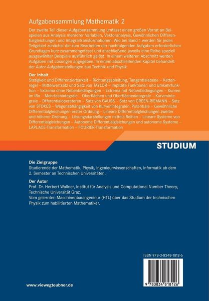 Produktbild: Aufgabensammlung Mathematik. Band 2
