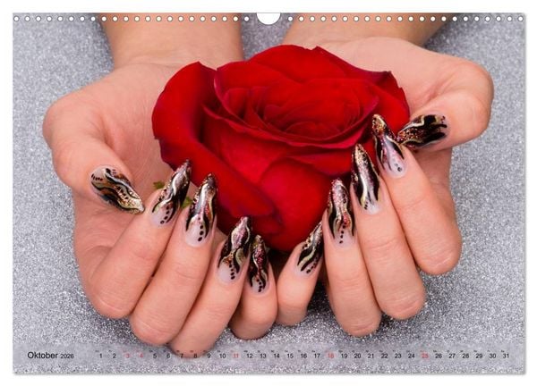 Produktbild: Verg&auml;ngliche Kunst - Nailart Episode 1 (Wandkalender 2026 DIN A3 quer), CALVENDO Monatskalender