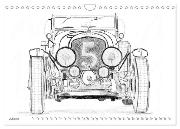Produktbild: Vintage Sports Cars (Wandkalender 2026 DIN A4 quer), CALVENDO Monatskalender