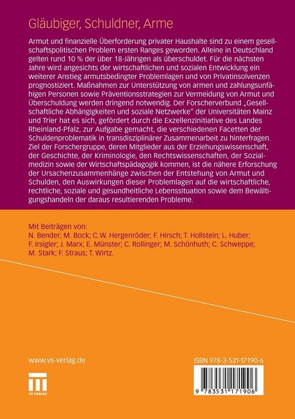 Produktbild: Gl&auml;ubiger, Schuldner, Arme