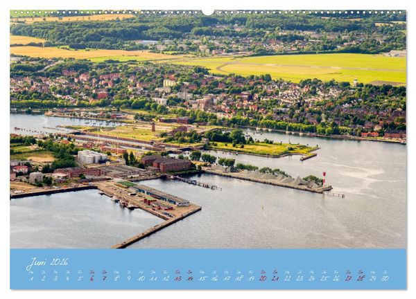 Produktbild: Kiel aus der Luft - Die Stadt an der F&ouml;rde aus dem Ballon fotografiert (Wandkalender 2026 DIN A2 quer), CALVENDO Monatskalender