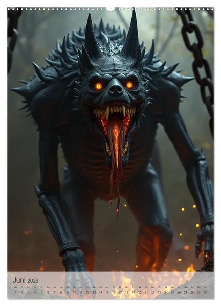 Produktbild: &Auml;gyptische Mythologie - G&ouml;tter, Helden und Monster (hochwertiger Premium Wandkalender 2026 DIN A2 hoch), Kunstdruck in Hochglanz
