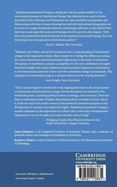 Produktbild: Explaining Institutional Change