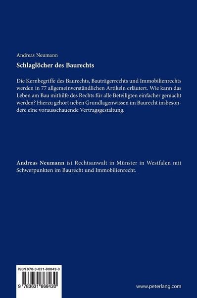 Produktbild: Schlaglöcher des Baurechts