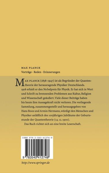 Produktbild: Vortr&auml;ge Reden Erinnerungen