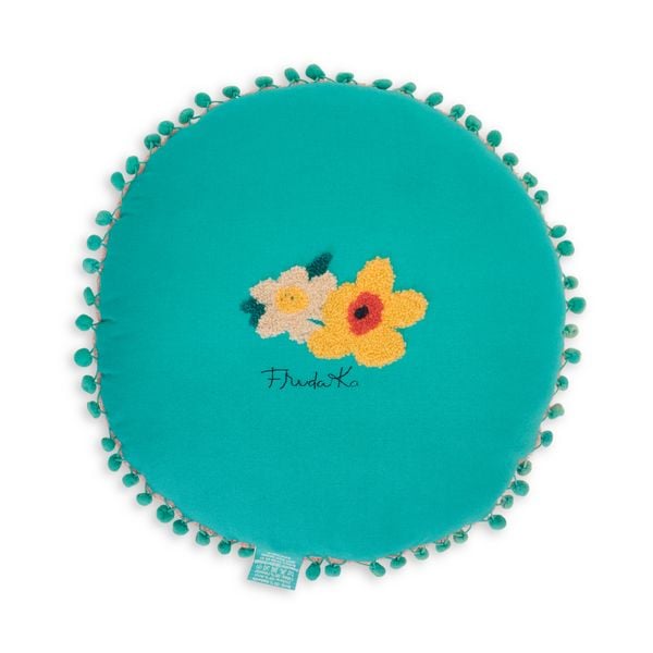 Kissen "Frida Kahlo", bestickt