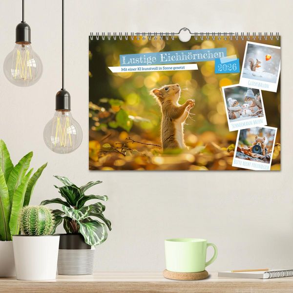 Produktbild: Lustige Eichh&ouml;rnchen (Wandkalender 2026 DIN A4 quer), CALVENDO Monatskalender