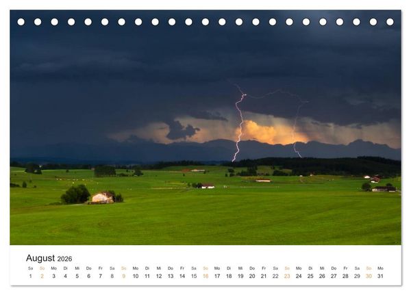 Produktbild: Faszination Gewitter (Tischkalender 2026 DIN A5 quer), CALVENDO Monatskalender