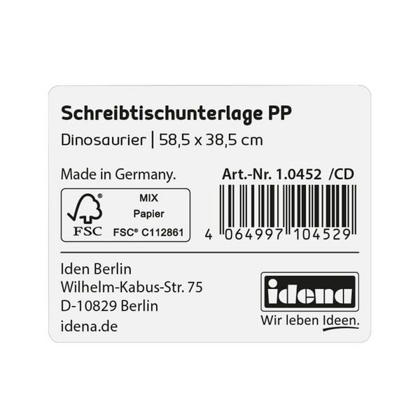 Produktbild: Idena Schreibunterlage Dinosaurier 58,5x38,5cm
