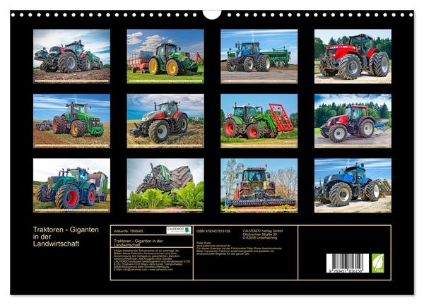 Produktbild: Traktoren - Giganten in der Landwirtschaft (Wandkalender 2026 DIN A3 quer), CALVENDO Monatskalender