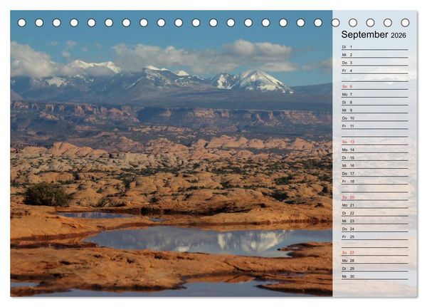 Produktbild: USA 2026 Utah - Sandstein und Canyons (Tischkalender 2026 DIN A5 quer), CALVENDO Monatskalender
