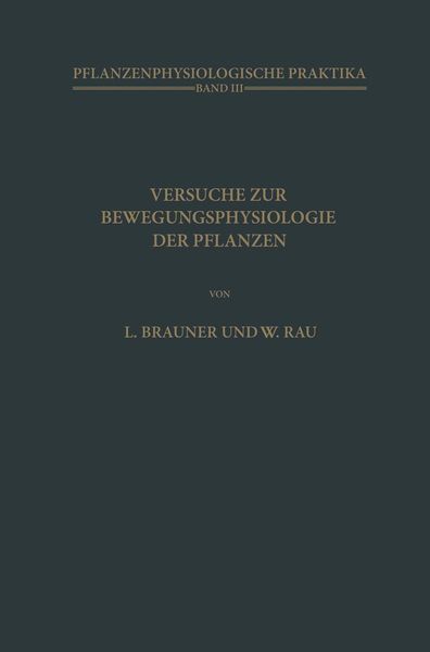 Produktbild: Versuche zur Bewegungsphysiologie der Pflanzen