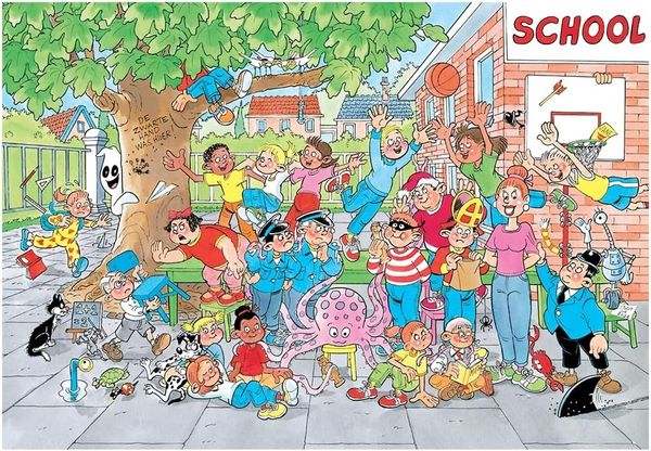 Produktbild: Jumbo 1110100036 - Jan van Haasteren Junior 15, Das Klassenfoto, Comic-Puzzle, 360 Teile