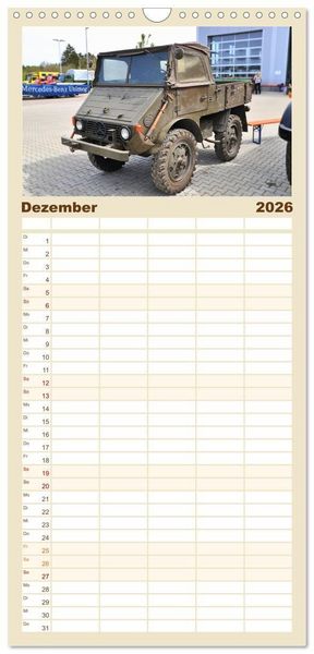 Produktbild: Familienplaner 2026 - Universalmotorger&auml;te Eine Stern-Parade mit 5 Spalten (Wandkalender, 21 x 45 cm) CALVENDO