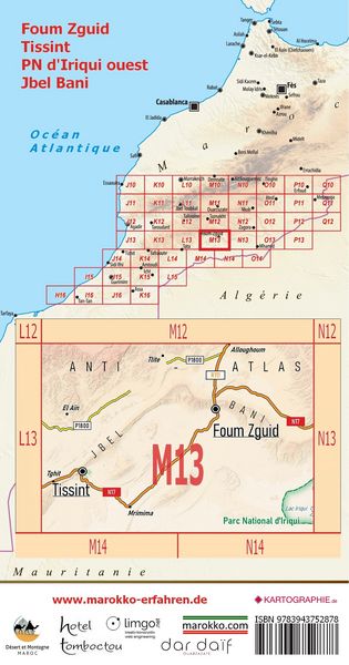 Produktbild: M13: Foum Zguid - Tissint - PN d'Iriqui ouest - Jbel Bani