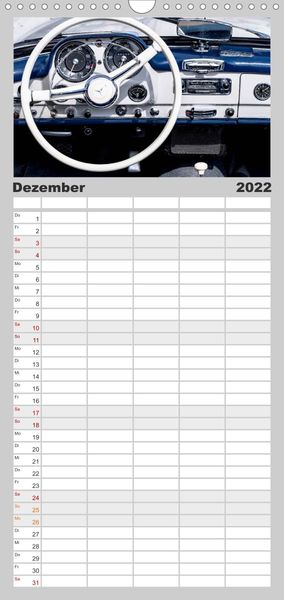 Produktbild: Familienplaner Oldtimer - Cockpits vergangener Zeiten (Wandkalender 2022 , 21 cm x 45 cm, hoch)