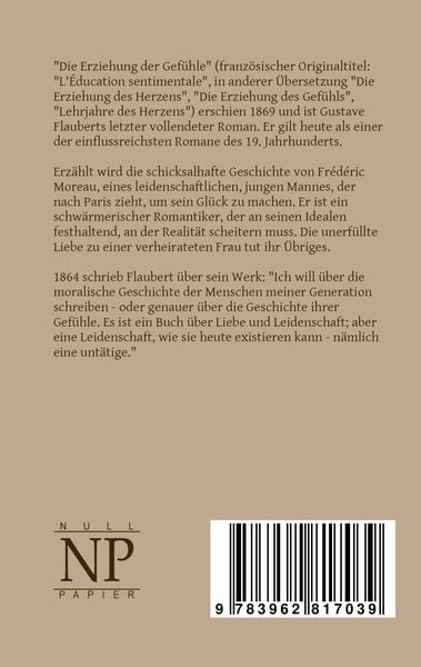 Produktbild: Die Erziehung des Herzens
