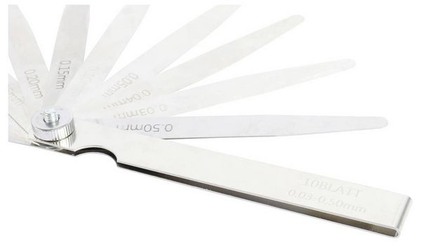 Produktbild: Dasqua 1820-0300 F&uuml;hlerlehre 0.05 - 1.00mm Anzahl Bl&auml;tter: 20 DIN 2275