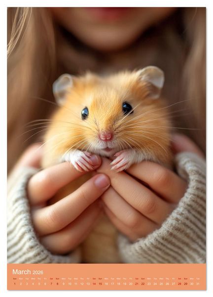 Produktbild: Golden Hamster Snapshots (Wall Calendar 2026 DIN A3 portrait), CALVENDO 12 Month Wall Calendar