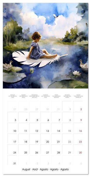 Produktbild: Les r&ecirc;ves enfantins (Calendrier mural carr&eacute; 2026 30x30 cm) Calendrier double avec une page pour vos prises de notes
