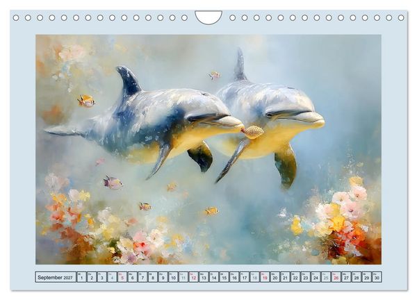 Produktbild: Delfine. Botschafter und T&auml;nzer der Meere (Wandkalender 2027 DIN A4 quer), CALVENDO Monatskalender