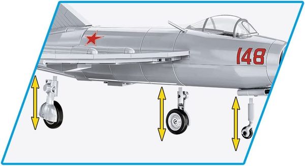 Produktbild: COBI Historical Collection 2416 - MiG-15 Fagot, D&uuml;senj&auml;ger, Korean War, 504 Klemmbausteine, 1 Figur