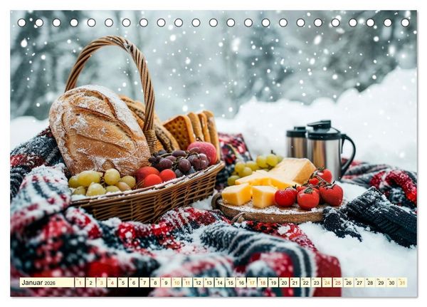 Produktbild: Picknick f&uuml;r Gourmets - Genuss erleben (Tischkalender 2026 DIN A5 quer), CALVENDO Monatskalender