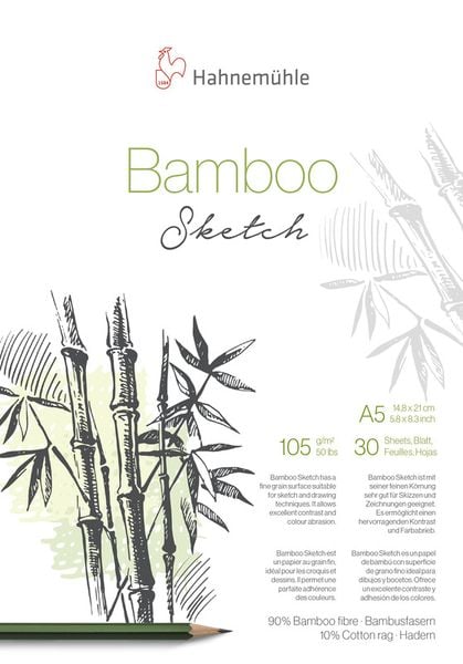 Produktbild: Hahnem&uuml;hle Papier Bamboo Sketch, DIN A 5, 105 g/m&sup2;