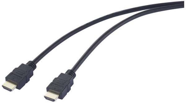 Produktbild: SpeaKa Professional HDMI Anschlusskabel HDMI-A Stecker, HDMI-A Stecker 1.50 m Schwarz SP-12816076 4K UHD HDMI-Kabel