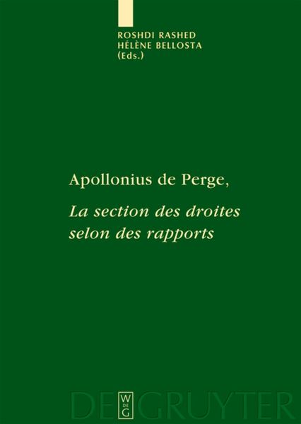 Produktbild: Apollonius de Perge, La section des droites selon des rapports