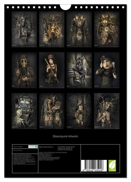 Produktbild: Steampunk Artwork (Wandkalender 2026 DIN A4 hoch), CALVENDO Monatskalender