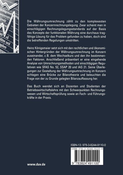 Produktbild: W&auml;hrungsumrechnung im Konzern