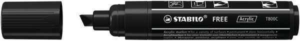 Produktbild: STABILO Acrylmarker, FREE Acrylic T800C, Strichbreite 4-10 mm, schwarz