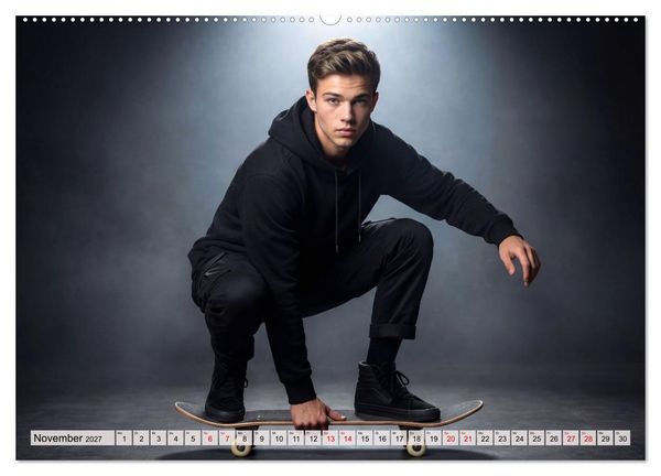 Produktbild: Dimensionen des Skateboarding (Wandkalender 2027 DIN A2 quer), CALVENDO Monatskalender