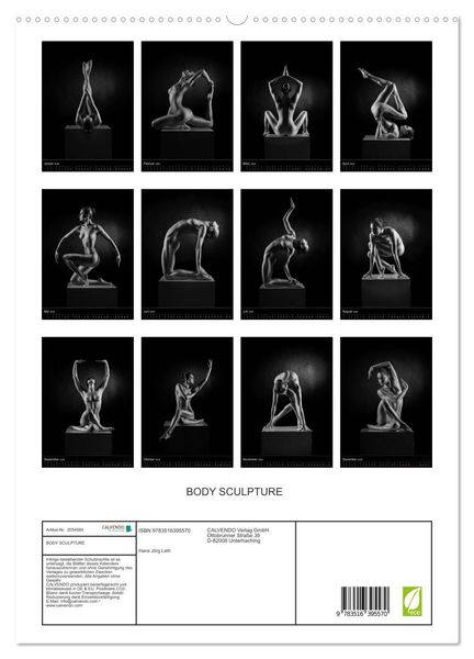 Produktbild: BODY SCULPTURE (hochwertiger Premium Wandkalender 2026 DIN A2 hoch), Kunstdruck in Hochglanz