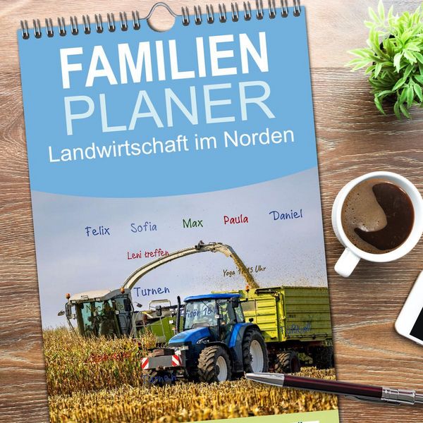 Produktbild: Familienplaner 2026 - Landwirtschaft im Norden mit 5 Spalten (Wandkalender, 21 x 45 cm) CALVENDO