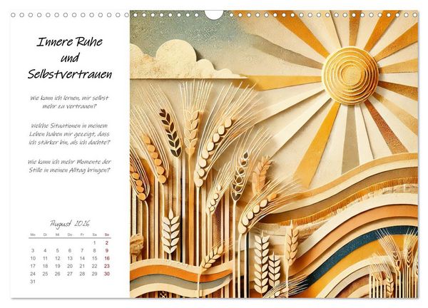 Produktbild: Dein Jahr der St&auml;rke - Reflexionskalender f&uuml;r mehr Selbstbewusstsein (Wandkalender 2026 DIN A3 quer), CALVENDO Monatskalender