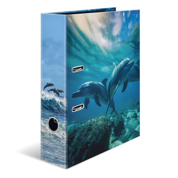 Produktbild: HERMA Motivordner Lieblingstiere Delfin DIN A4