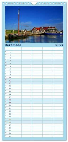 Produktbild: Familienplaner 2027 - Texel &ndash; Eine Insel die verzaubert mit 5 Spalten (Wandkalender, 21 x 45 cm) CALVENDO