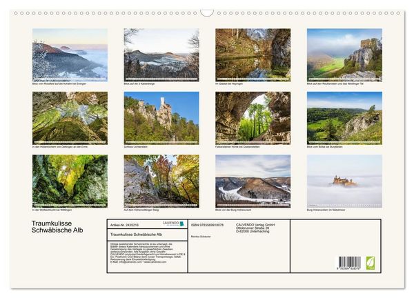 Produktbild: Traumkulisse Schw&auml;bische Alb (Wandkalender 2027 DIN A2 quer), CALVENDO Monatskalender